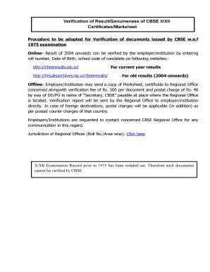 cbse old result verification|Verification of Result/Genuineness of CBSE X/XII .